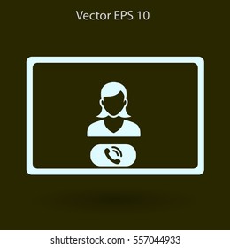 take a video call vector illustration