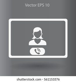take a video call vector illustration