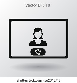 take a video call vector illustration