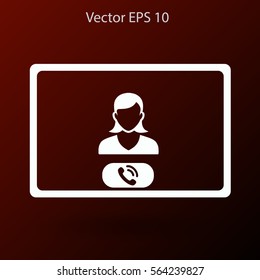 take a video call vector illustration