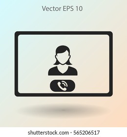 take a video call vector illustration