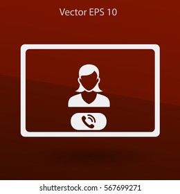 take a video call vector illustration