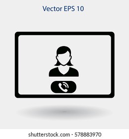 take a video call vector illustration