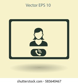 take a video call vector illustration