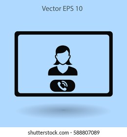 take a video call vector illustration