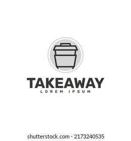  take way coffee logo design template 