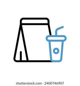 Take Way Icon vector stock illustration