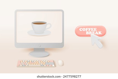 Take a well-deserved coffee break to relax and recharge during your workday. Enjoy a cup of coffee and return to work refreshed and ready to tackle your tasks.