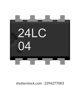Mit dem 24LC04 I2C EEPROM im Vektor-EPS-Format bringen Sie Ihr elektronisches Schaltungsdesign auf die nächste Stufe - perfekt für die Erstellung zuverlässiger und leistungsstarker Datenspeicherlösungen für erweiterte Embedded-Sys