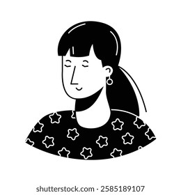 Take your hands on this amazing icon of woman avatar in modern style
