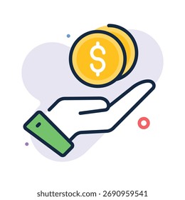 Tome sus manos en este increíble icono de contorno plano de pago