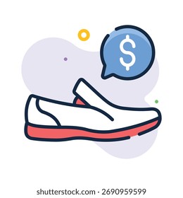 Tome sus manos en este increíble icono de estilo plano de zapatos