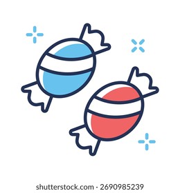Tome sus manos en este increíble icono de contorno plano de dulces de halloween
