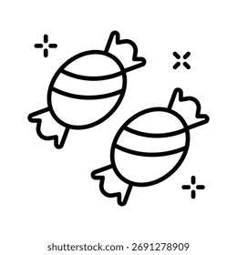 Tome sus manos en este increíble icono de contorno de dulces de halloween