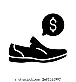 Tome sus manos en este increíble icono de estilo plano de zapatos