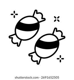 Tome sus manos en este increíble icono de glifo de dulces de halloween