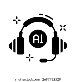 Tome sus manos en este increíble icono de la tecnología de la IA en estilo moderno