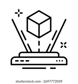 Tome sus manos en este increíble icono de holograma en estilo moderno