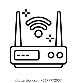 Tome sus manos en este increíble icono de router en estilo moderno