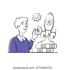 Tome sus manos en esta increíble ilustración dibujada a mano de la ilustración de inicio