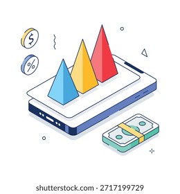 Tome sus manos en esta increíble ilustración del crecimiento empresarial en estilo moderno
