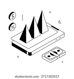 Tome sus manos en esta increíble ilustración del crecimiento empresarial en estilo moderno