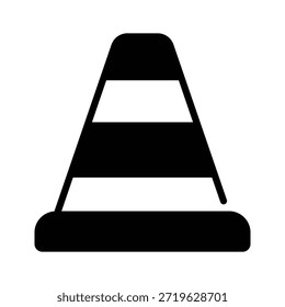 Tome sus manos en este increíble icono de estilo de línea de cono de tráfico