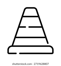 Tome sus manos en este increíble icono de estilo de línea de cono de tráfico