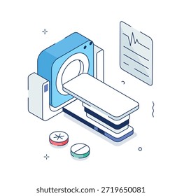Coloquem as mãos nesta incrível ilustração isométrica do scanner de rm