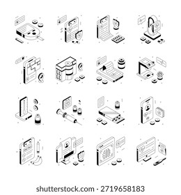 Tome sus manos en este increíble conjunto de ilustración isométrica médica y de salud