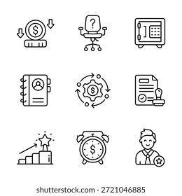 Tome sus manos en estos increíbles iconos planos de emprendimiento, listos para uso premium