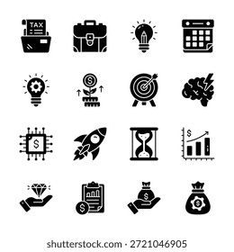 Tome sus manos en este increíble conjunto de iconos de emprendimiento