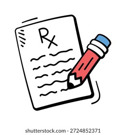 Pegue suas mãos neste ícone incrível desenhado à mão da prescrição médica