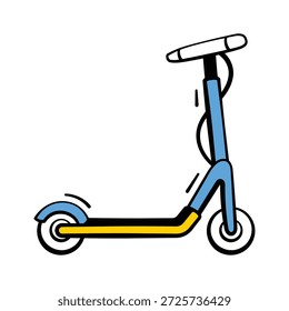 Tome suas mãos neste ícone incrível de scooter elétrico, vetor moderno