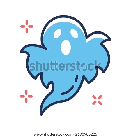 Take your hands on this creative icon of ghost in modern style