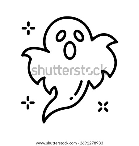 Take your hands on this creative icon of ghost in modern style