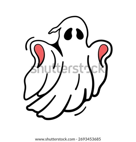 Take your hands on this creative icon of ghost in modern style