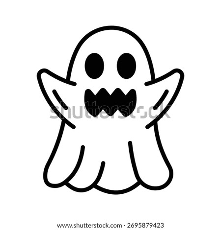 Take your hands on this creative icon of ghost in modern style