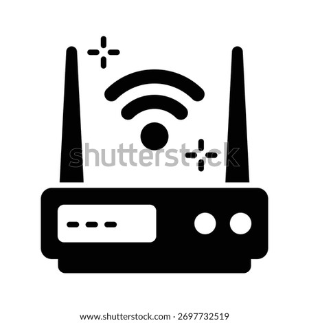 Take your hands on this amazing icon of router in modern style
