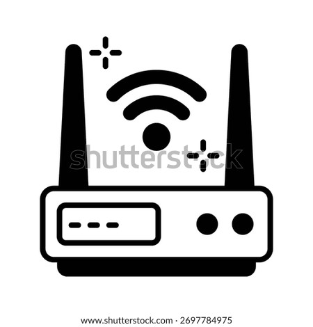 Take your hands on this amazing icon of router in modern style