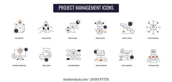 Take Your Projects to the Next Level. Project Management Icons for Improved Visibility. Streamline Your Workflow. Essential Project Management Icons. Editable Stroke Icons.