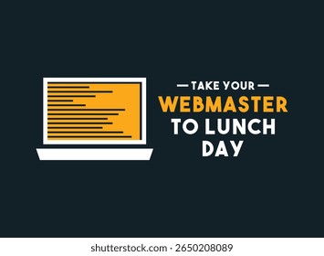 Lleve a su webmaster al día del almuerzo. Julio. Eps 10.