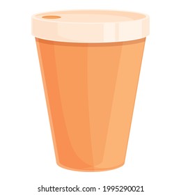Takeaway cappuccino icon. Cartoon of Takeaway cappuccino vector icon for web design isolated on white background