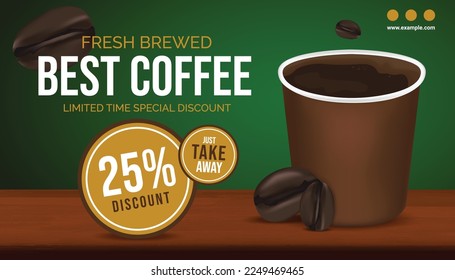 Takeaway Coffee advert banner template