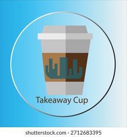 Take Away Kaffee Stadtlandschaft Vektorgrafik