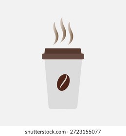 Icono plano de taza de café para llevar