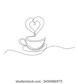 Ícone de xícara de café Takeaway   desenho contínuo de uma linha da ilustração de vetor de contorno