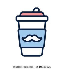 Takeaway coffee cup icon design in editable style