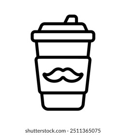 Takeaway coffee cup icon design in editable style