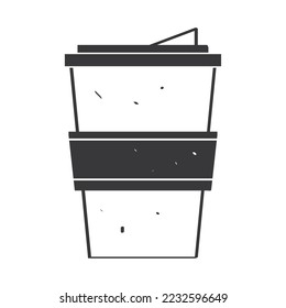 takeaway coffee cup icon isolated